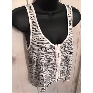 Black and white crop top